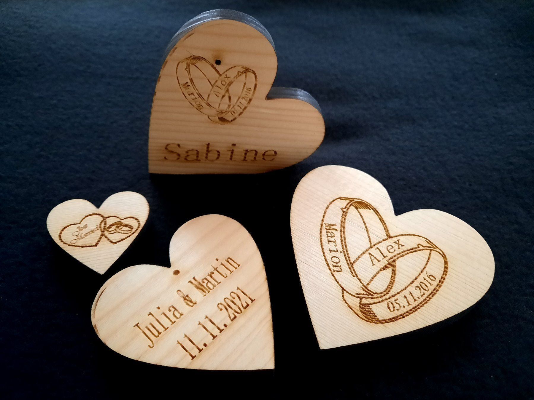 Holzartikel: Deko Holz Herz Set 12 Teilig – Neu (gemäss Beschreibung) aus Widnau von Crewo 3