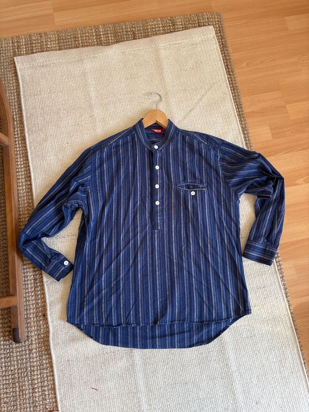 Camicie: Herren Hemd Krähe blau gestreift – Usato da Bern venduto da wisemagpie 4