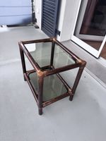 Beistelltisch bambus glas