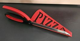 Pizzaschere rot mit Klingenschutz neuwertig