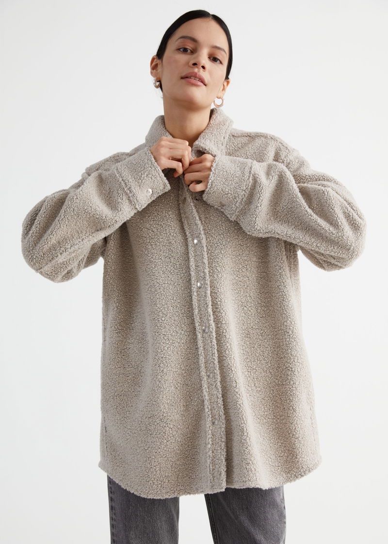 Other Stories Giacche: Female oversized wool blend boucle overshirt 36 – Nuovo (secondo la descrizione) da Villard-sur-Chamby venduto da kamila_1024 2