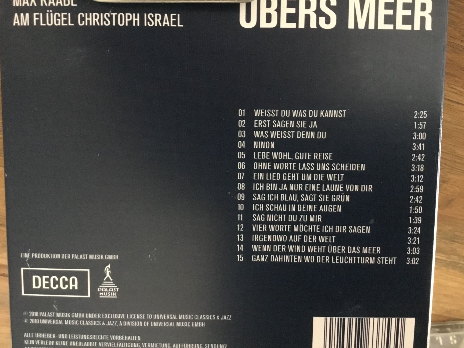 CD: Max Raabe - Uebers Meer 💿 – Usato da Thierachern venduto da sweden08 1