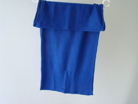 Rundschal Schal königsblau, gestrickte Optik