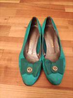 Elegante Bally Damen Ballerina, Grün Wildleder Gr. 37