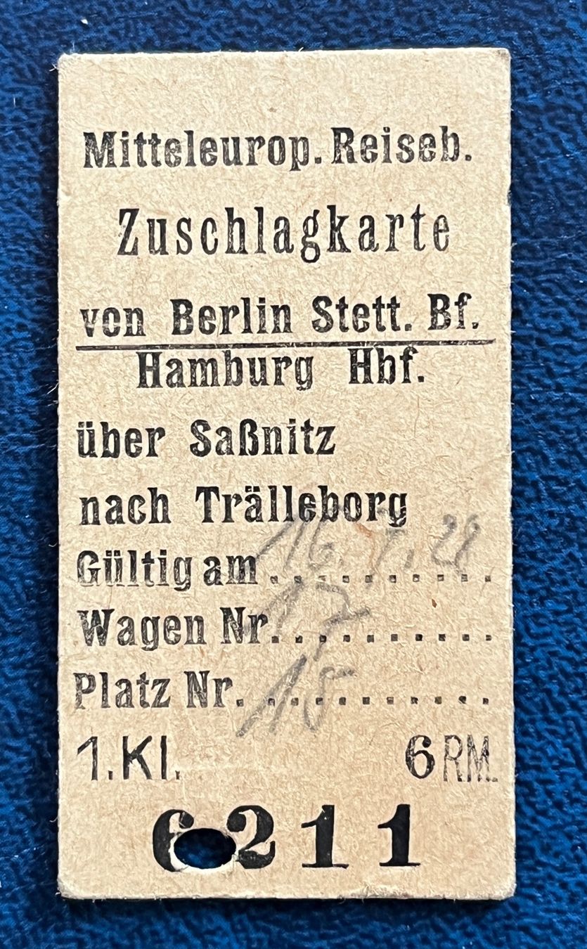 Banknoten: Billet de train vintage de 1928 – Gebraucht aus Renan BE von johncactus