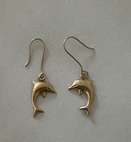 Boucles d'oreilles dauphins or 18K en super état 