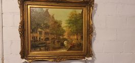 Gemälde "Heerengracht" Amsterdam, Öl auf Leinwand