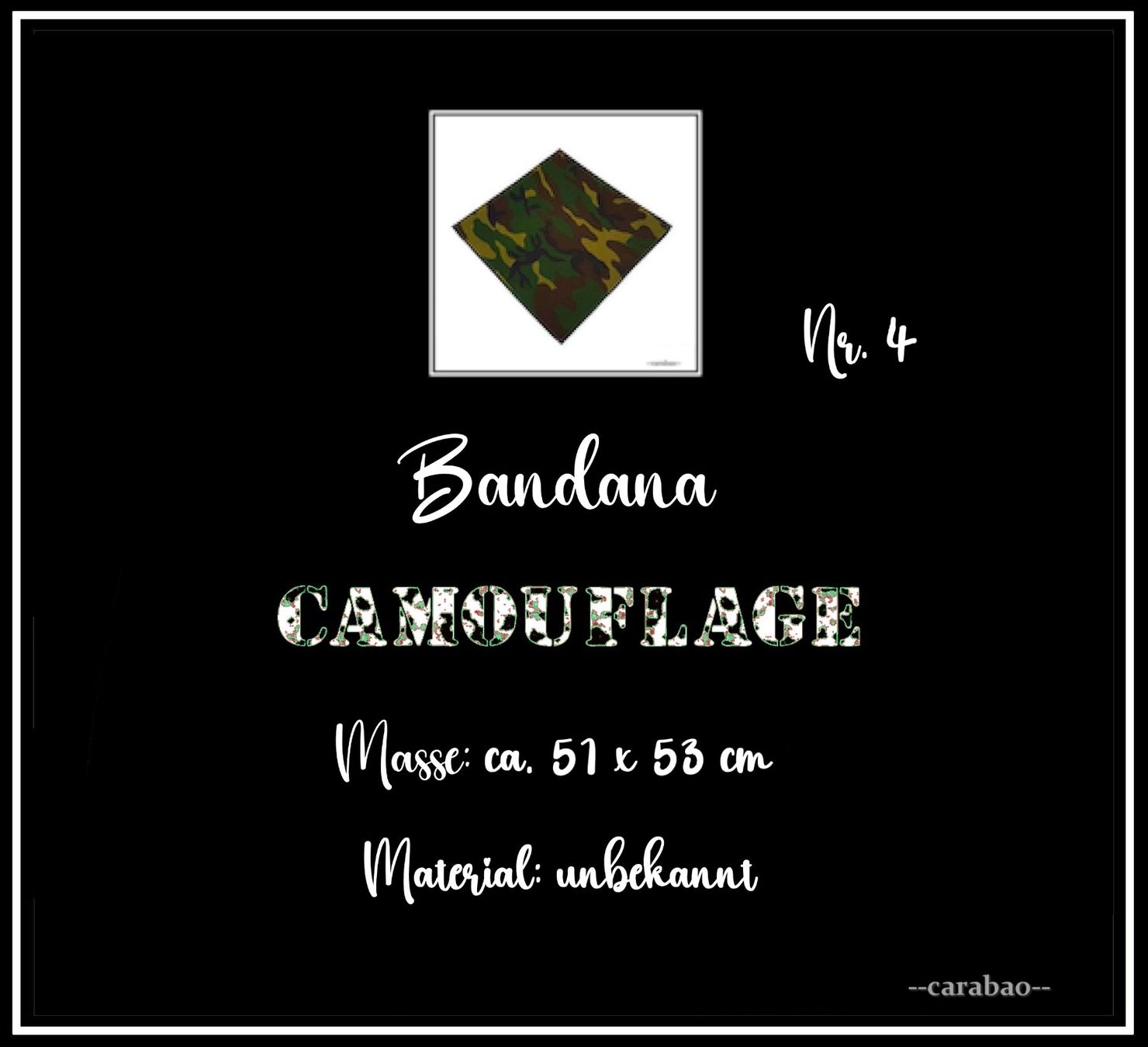 Foulards, Tücher & Schals: Bandana / Camouflage / Nr. 4 – Neu (gemäss Beschreibung) aus Winterthur von -carabao- 4
