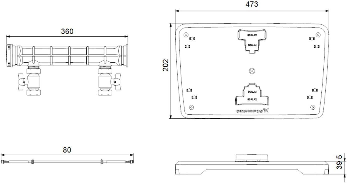 Grundfos Pompe & Parti di ricambio: Grundfos Twin installation set Scala1+2 – Nuovo e nell'imballaggio originale da Bottighofen venduto da zaap 1