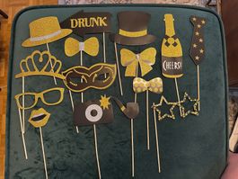 Photo Booth Props 25-30 pcs - set 3 (glitters)