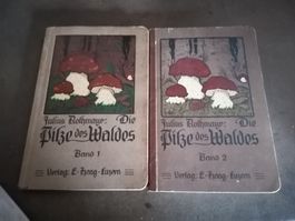 2 antike Bücher Pilze des Waldes Band 1 und 2 