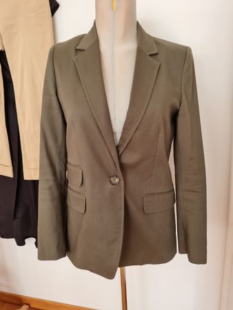 Veste blazer CAROLL Paris T36-38 kaki chic en coton