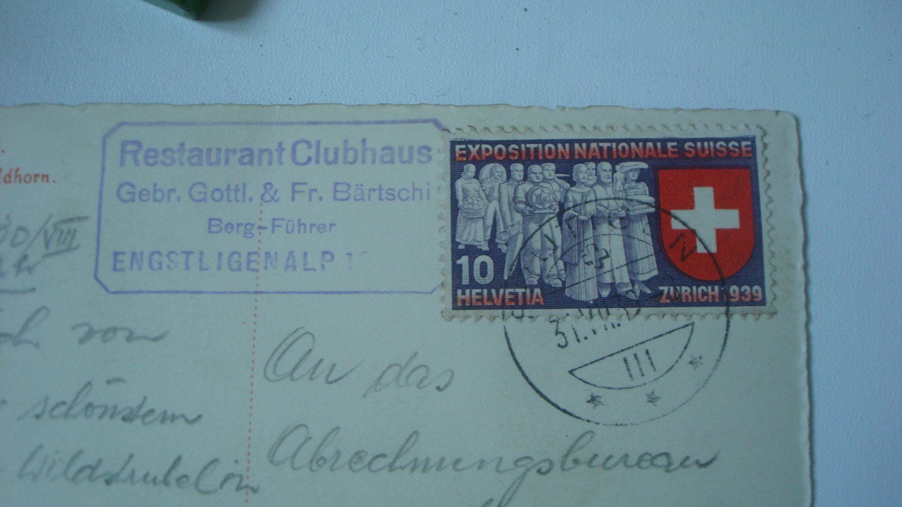 Cartoline postali: AK Wildstrubel 1919 gelaufen – Usato da Münchenstein venduto da Pesci6 1