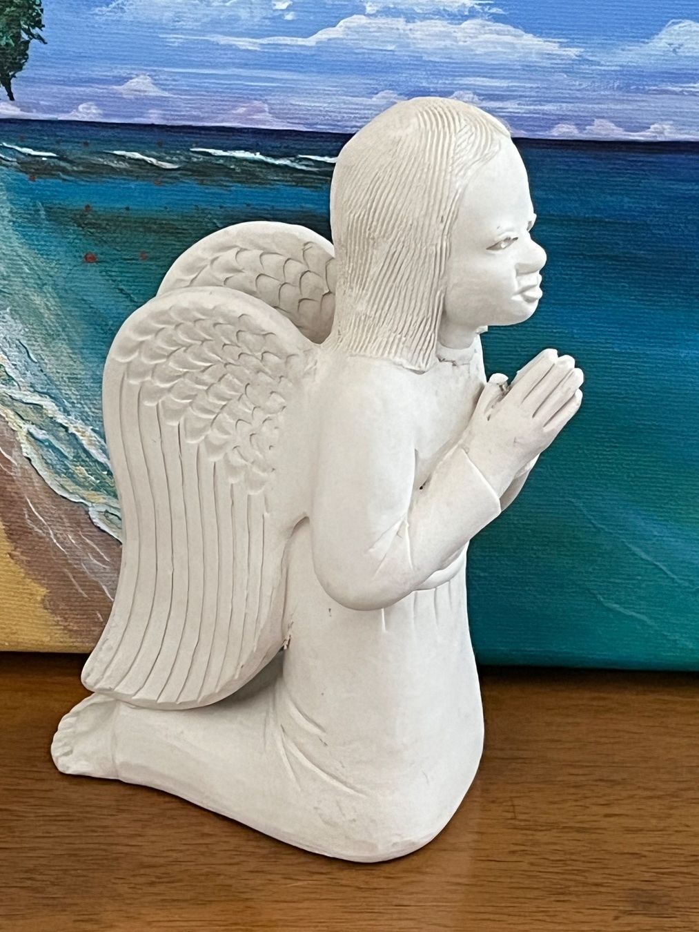 Figuren: Handgefertigte Engel Skulptur - 18 cm – Gebraucht aus Stetten AG von Brissago25