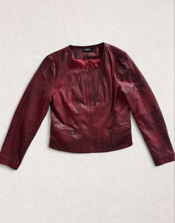 Damen Jacke Laura Jo rot Leder Optik Grösse L