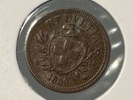 1 Rappen 1850, TOP Qualität!!!