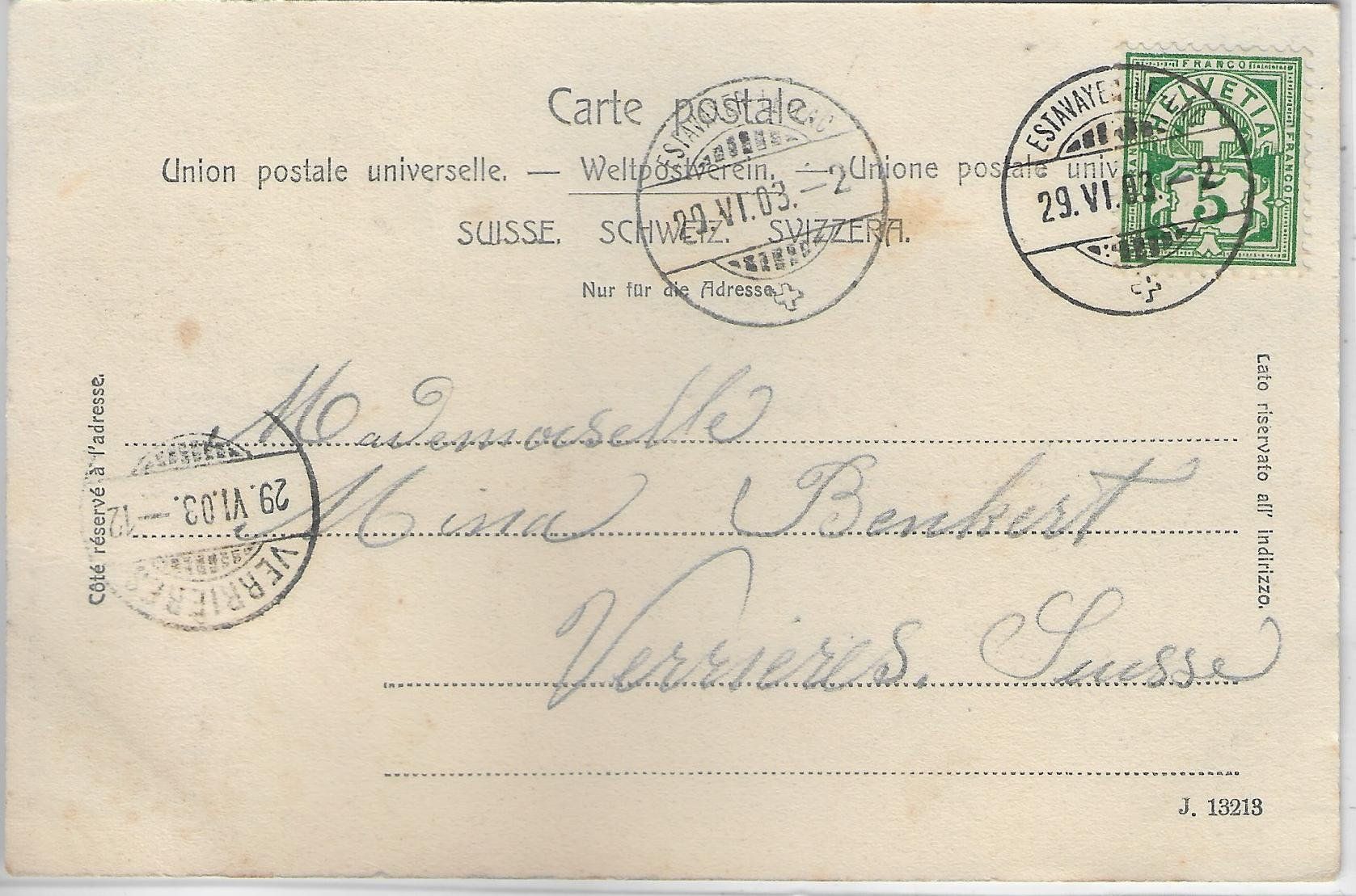 Cartoline postali: Journal d'Estavayer – Usato da Ettingen venduto da Kartenplanet 1