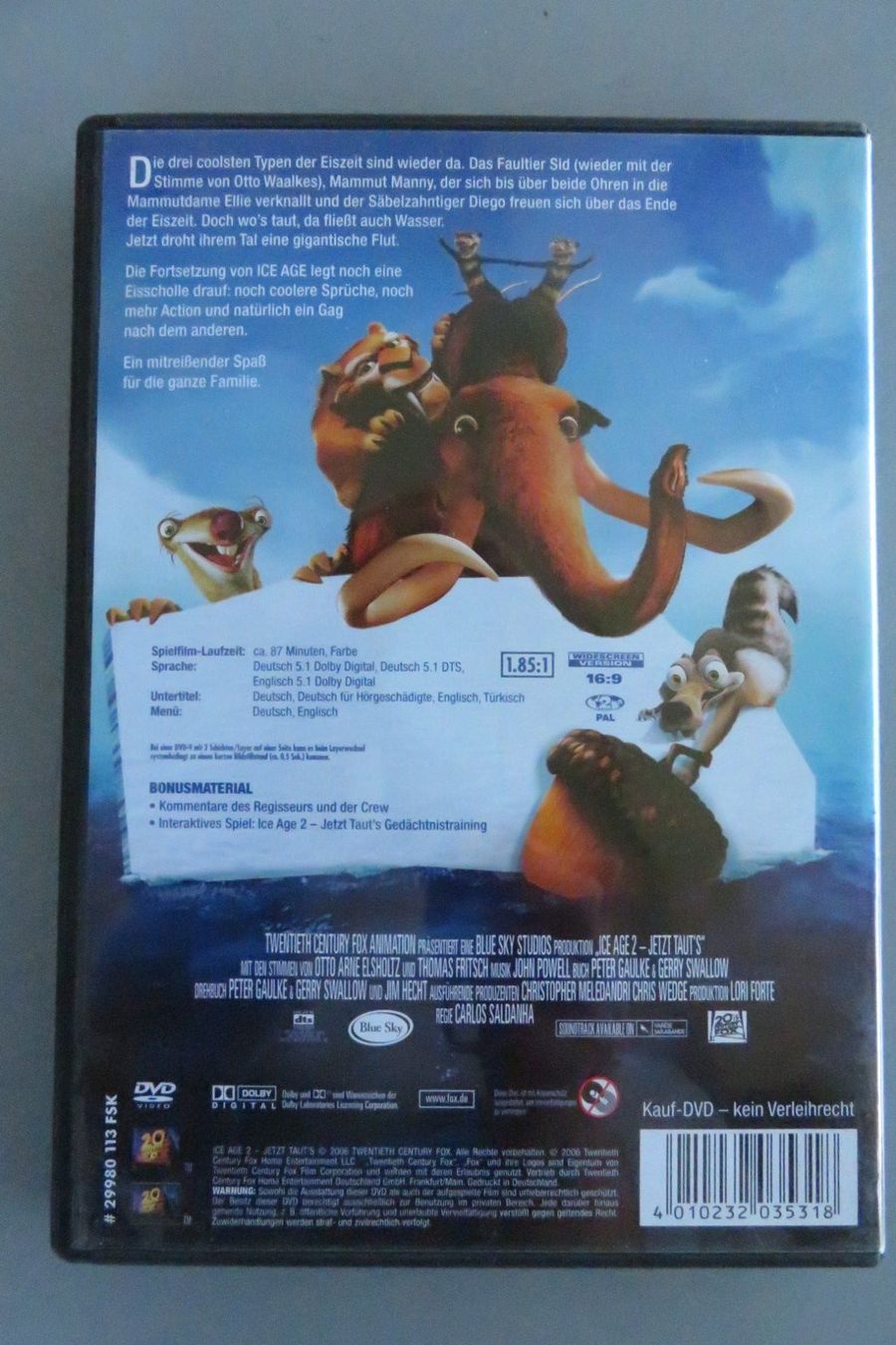 Tutti i DVDs: DVD ICEAGE 2 – Nuovo (secondo la descrizione) da Wil ZH venduto da Tamagy 1