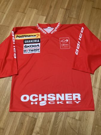 Rotes Ochsner Hockey Leibchen, Grösse XL - Top Zustand!