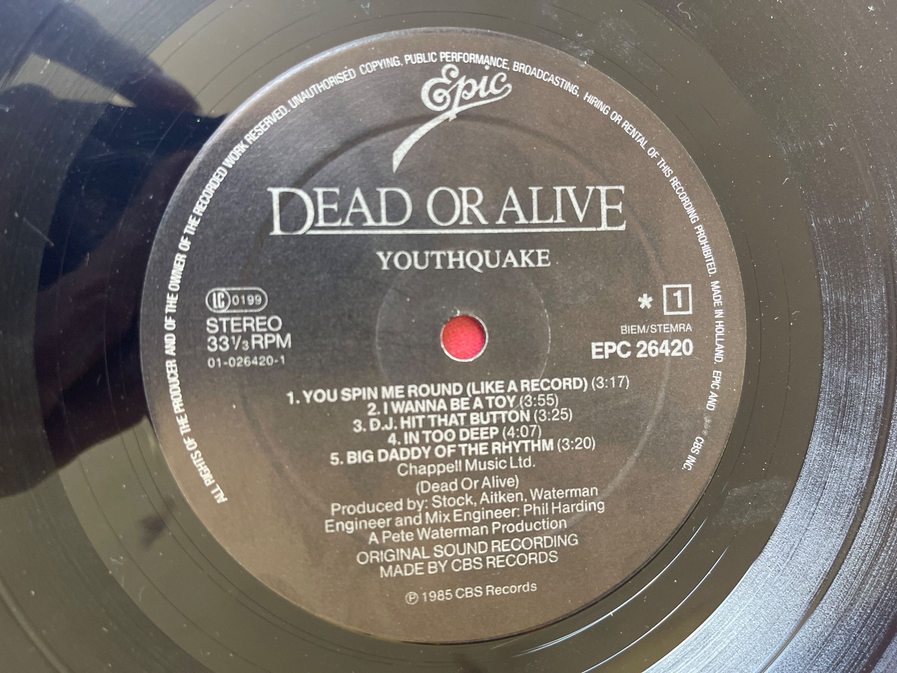 Dischi in vinile: A501/Dead Or Alive - Youthquake – Usato da Frutigen venduto da Philippe_jsp 2