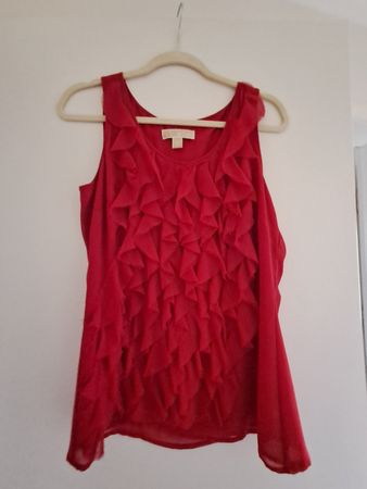 Top Michael Kors rouge volants légers 36/38
