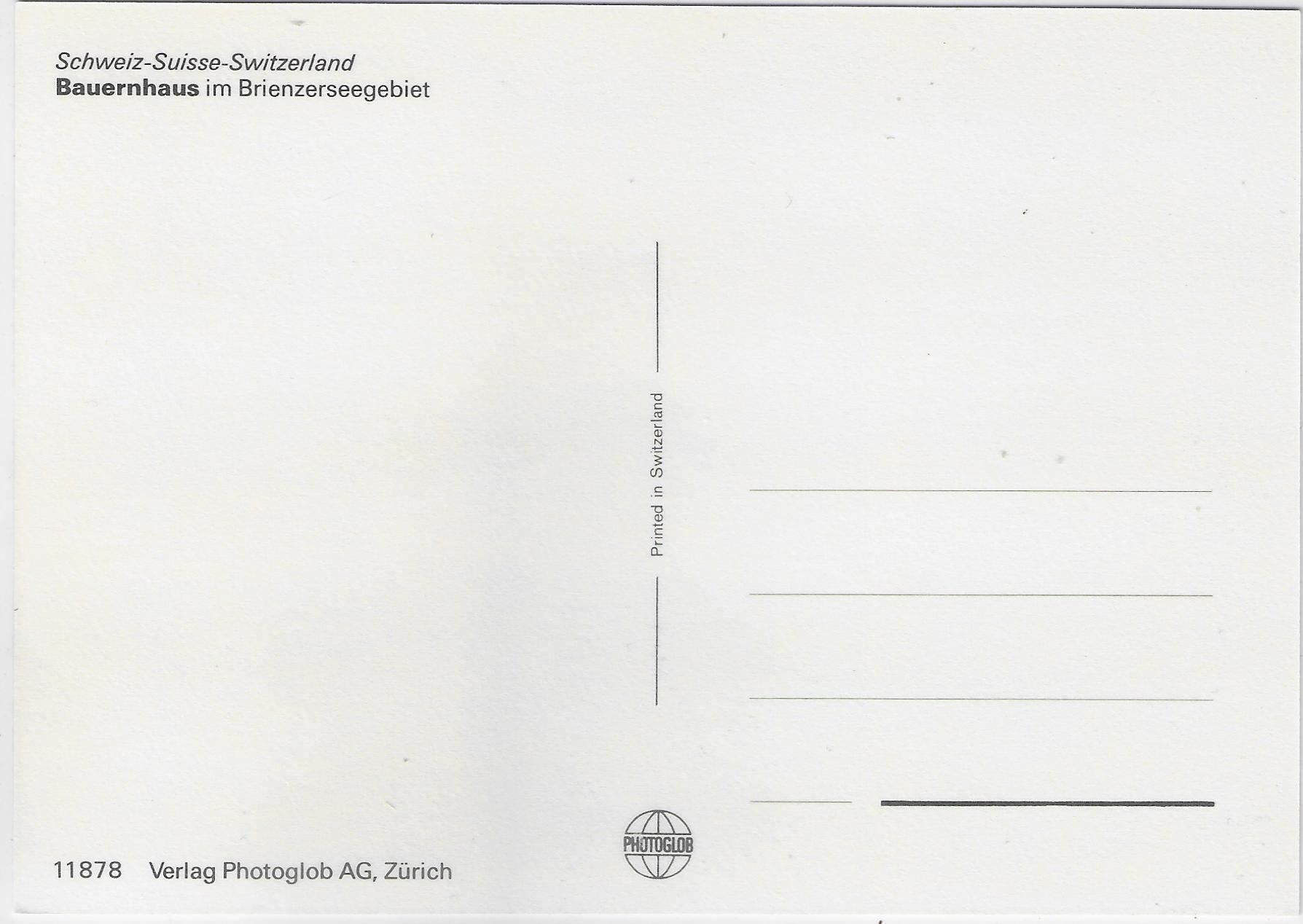 Cartoline postali: Bauernhaus im Brienzerseegebiet – Antico da Ettingen venduto da Kartenplanet 1