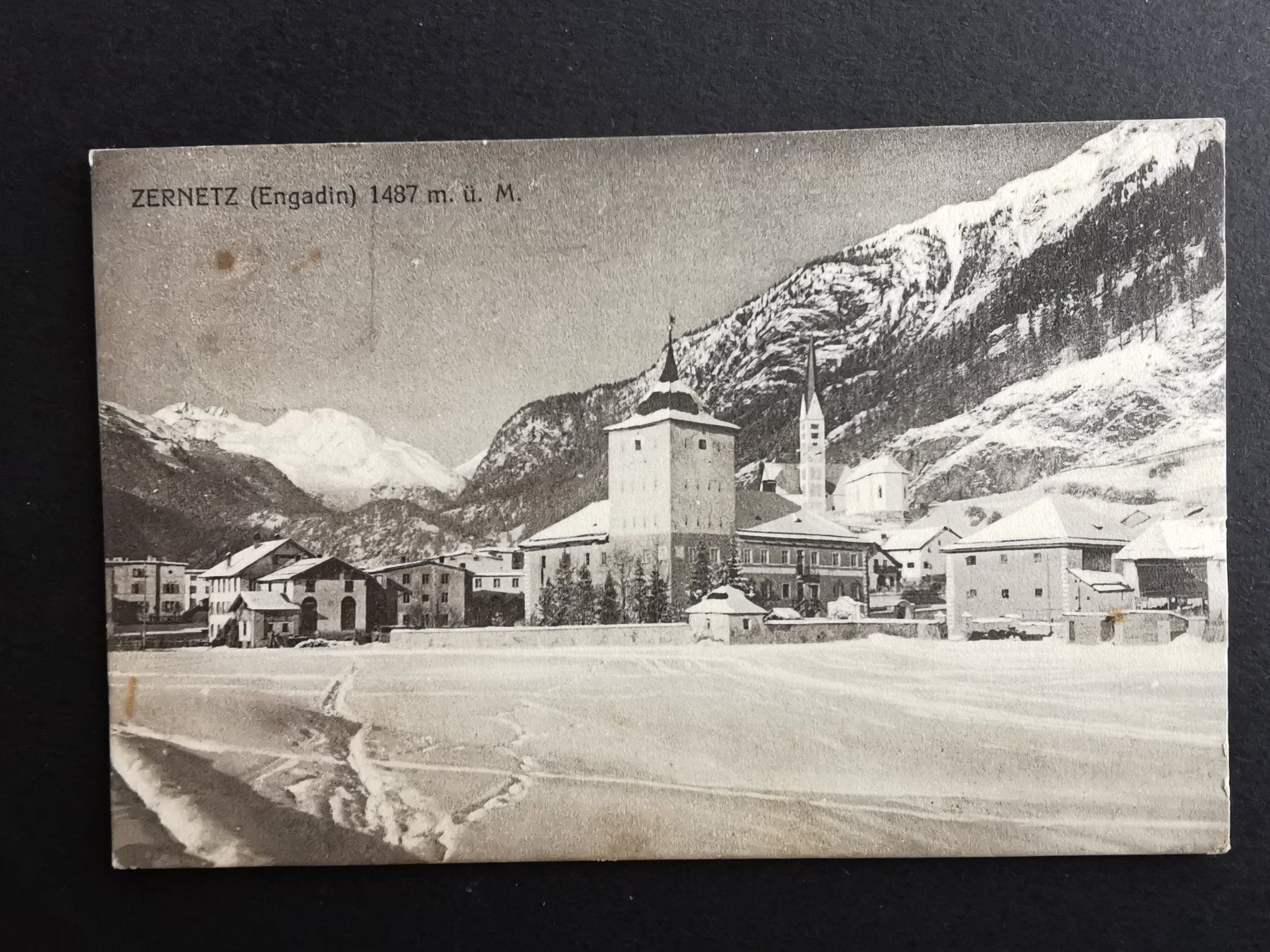 Cartoline postali: Zernez   Zernetz   Engadin   Graubünden   Ansichtskarte  191 – Usato da Rheineck venduto da kat_7gld