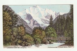 AK Lütschine und Jungfrau BE Interlaken 1914