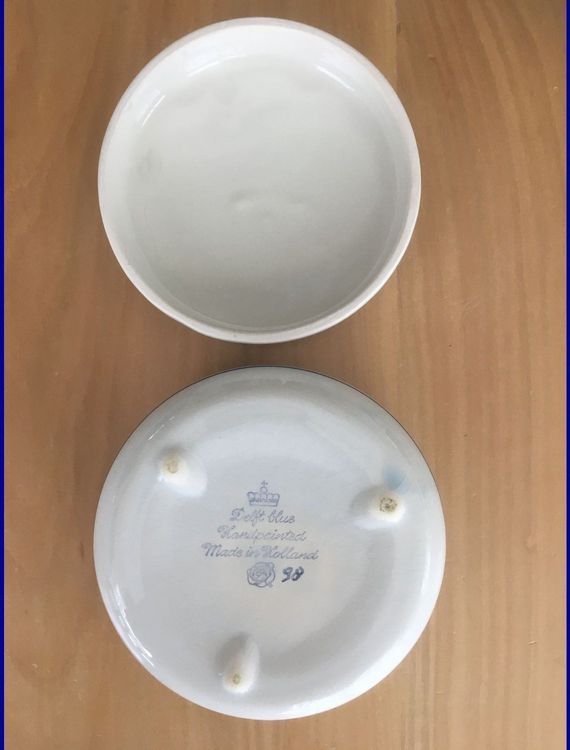 Delft blue Holland handgemalte Keramikdose Windmühle (Gebraucht) in ...