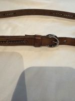 Gürtel Leder braun Strass Steine Grösse S guter Zustand