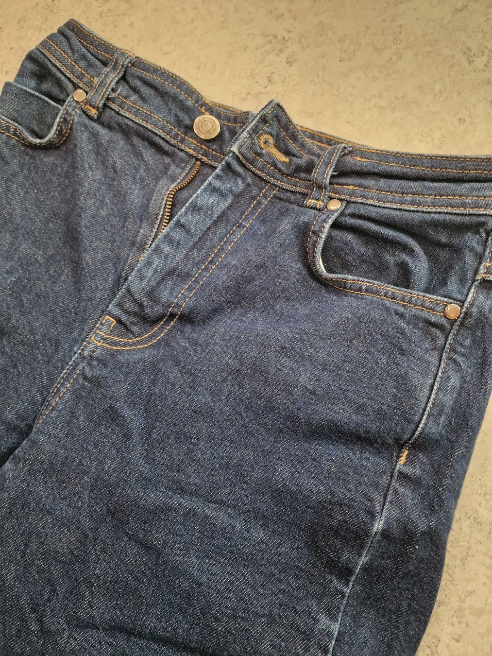Thinking Mu Jeans: Jeans Dunkelblau, Straight wide leg – Usato da Zürich venduto da linamad 2