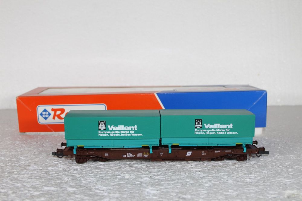 Roco 46372 Obb ÖBB Postl Autriche Tiefladewagen Kangourou Camion Transport Wagon