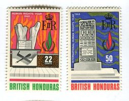 Briefmarken "Menschenrechte". Britisch-Honduras.