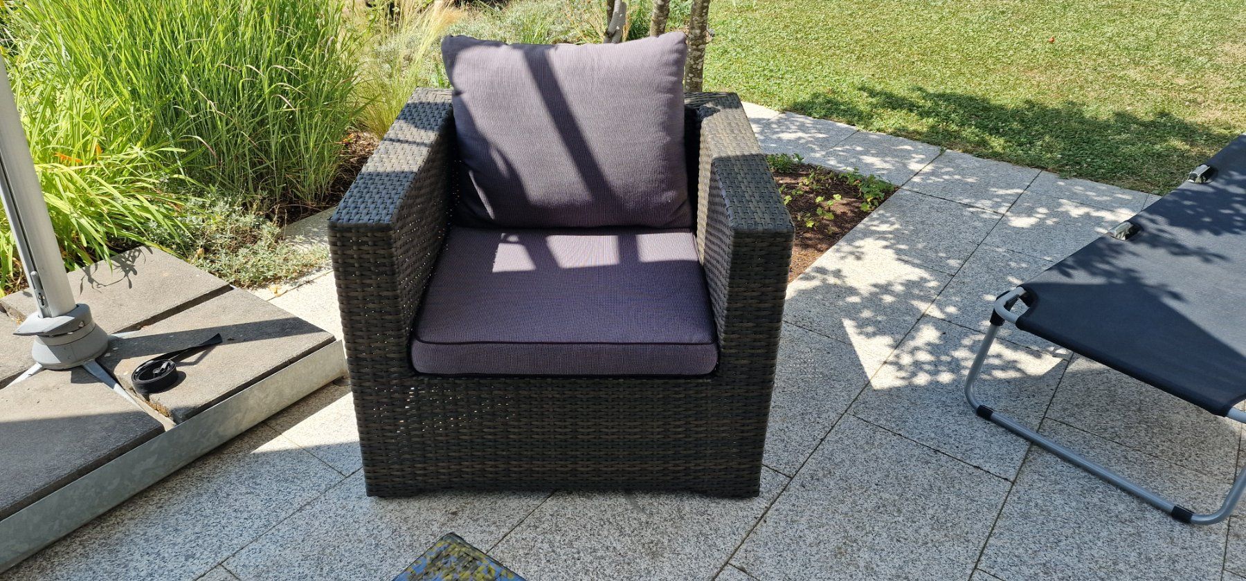 Divani: Gartenlounge rattan wetterfest – Usato da Erschwil venduto da norge99 1