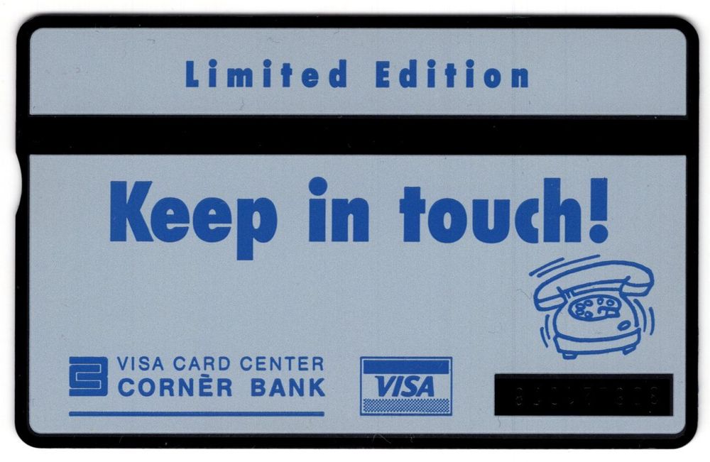 VISA Corner Bank, Sänfte seltene Firmen Taxcard Kaufen auf Ricardo