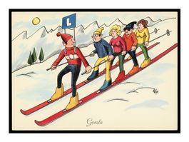 SKI - 1974 "HUMOUR" Cours de ski !