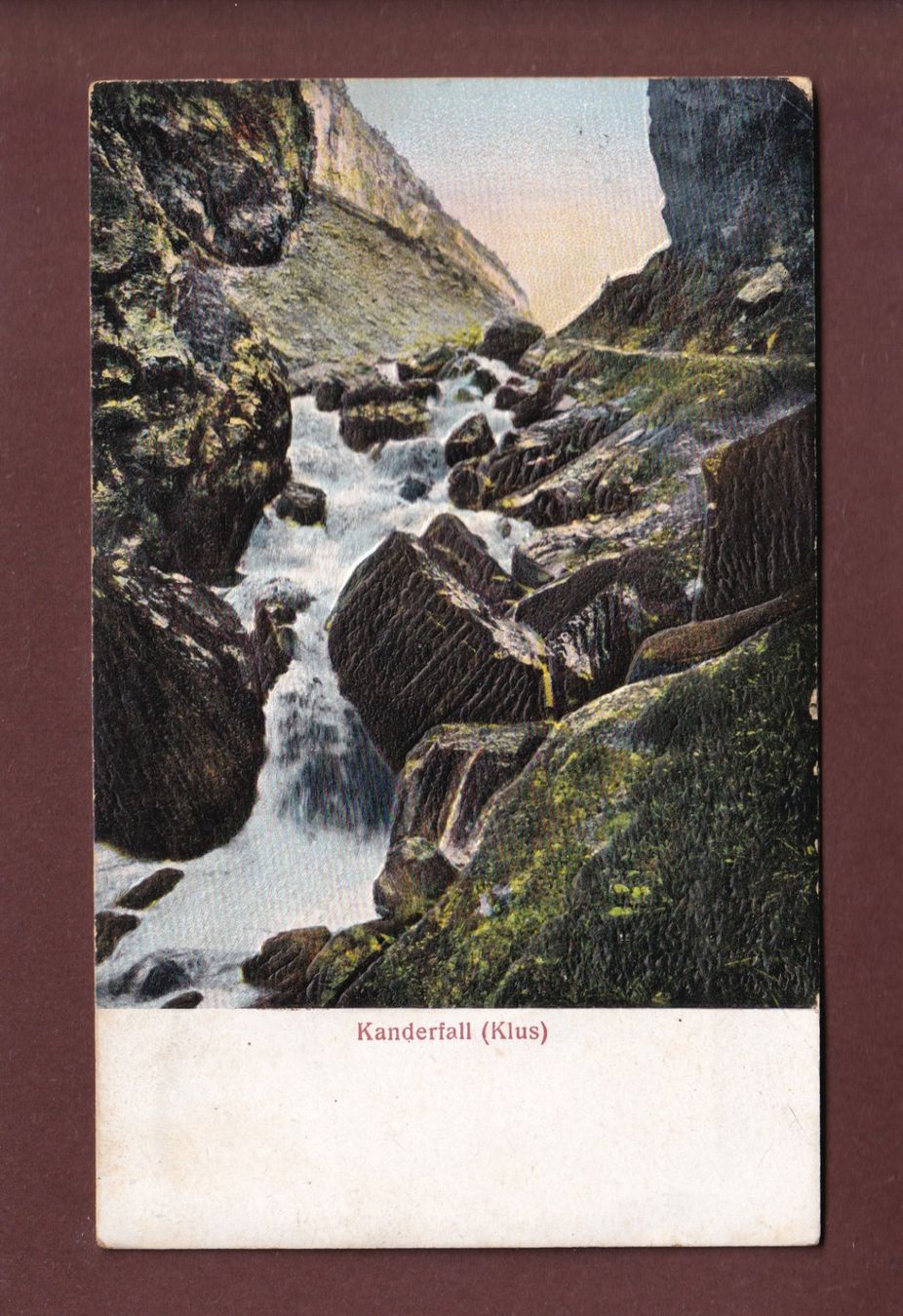 Ansichtskarten: KANDERFALL (Klus) - 1924 Relief – Gebraucht aus Pully von nicecards-shop