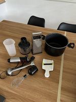 Pürierstab Set, Kochtopf, Reibe, Gemüsehobel/Mandoline