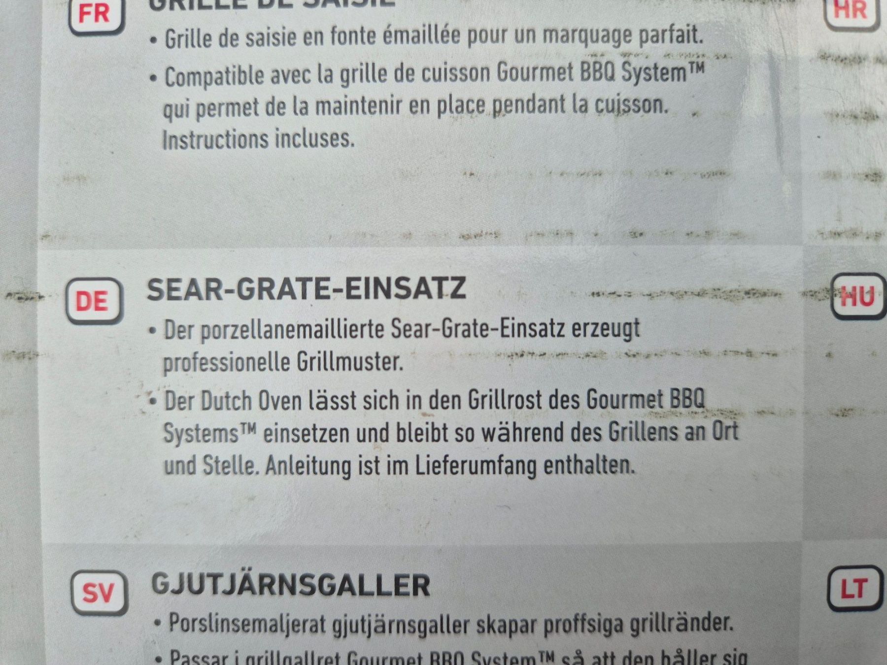 Weber Griglie: Grillzubehör Weber Gourmet BBQ- System Sear Grate – Nuovo e nell'imballaggio originale da Abtwil SG venduto da Delfine5 4