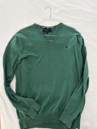 Polo Ralph Lauren Pullover V-Neck Slim Fit Green Size L