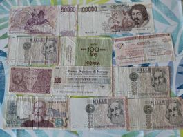 Div. alte Banknoten Italien