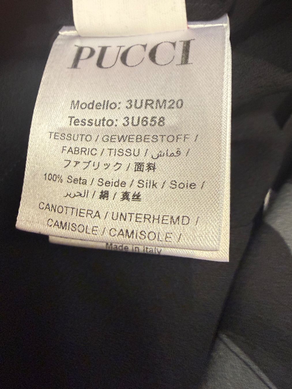 Emilio Pucci Chemisiers: PUCCI sheer black blouse with neck tie – D'occasion à Bäch SZ par jfog 1
