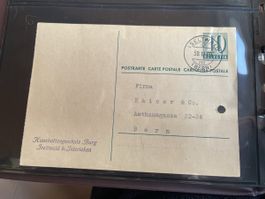Alte Postkarte Haushalts-Schule Iseltwald