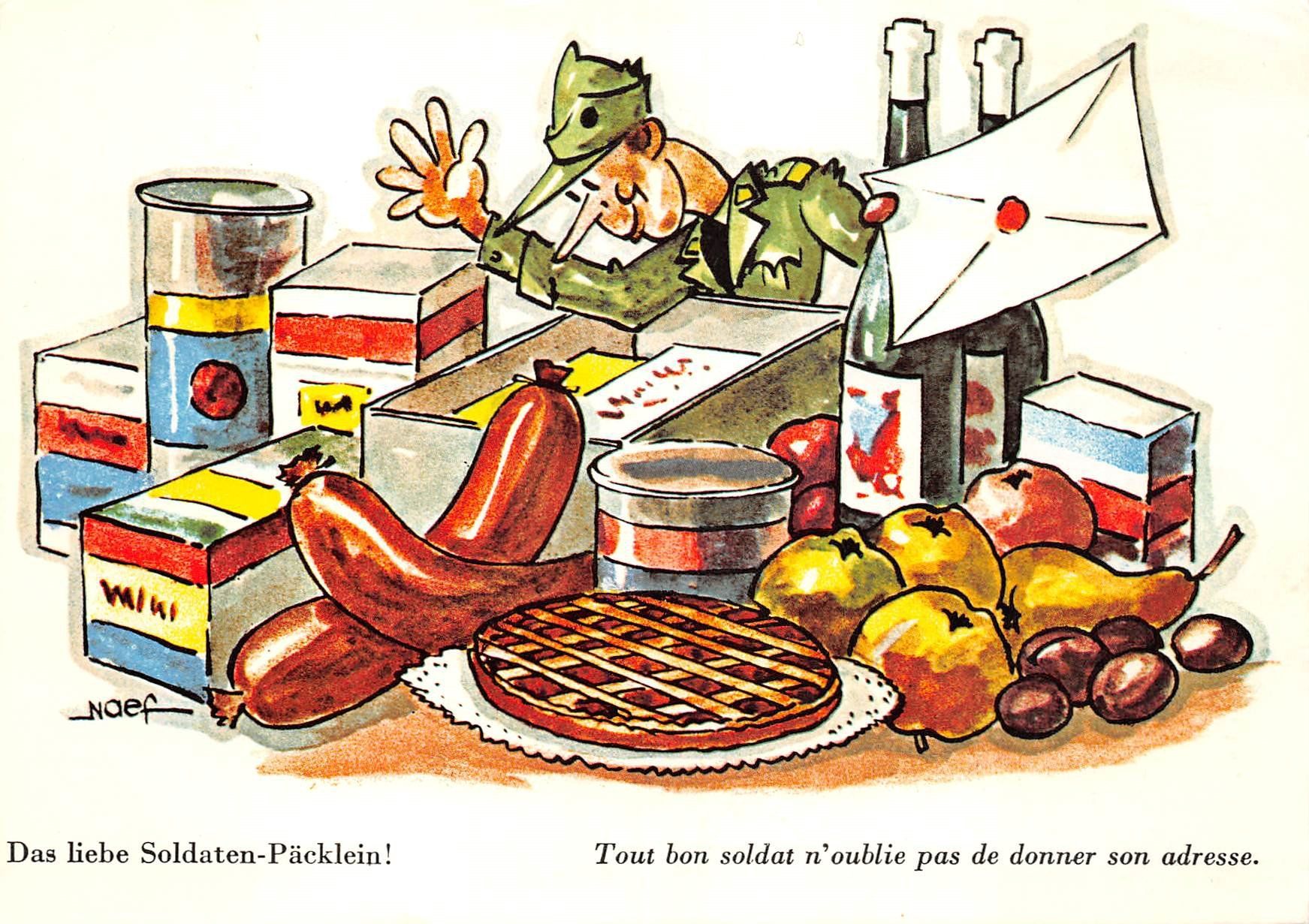 Cartoline postali: 3x Militär Humor – Usato da Ottikon b.Kemptth. venduto da Neptun1974