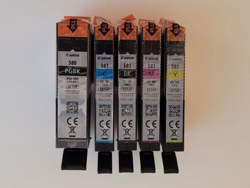Lotto Cartucce Canon PGI-580 E CLI-581 Originali Per TS8350, TS8351, TS8352 E Molti Altri