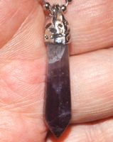 Halskette X-761 – Hexagonal – Amethyst – 10x32mm