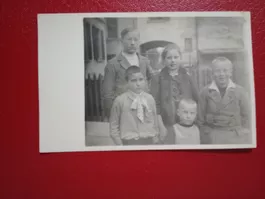 Alte s/w Photokarte Kinder