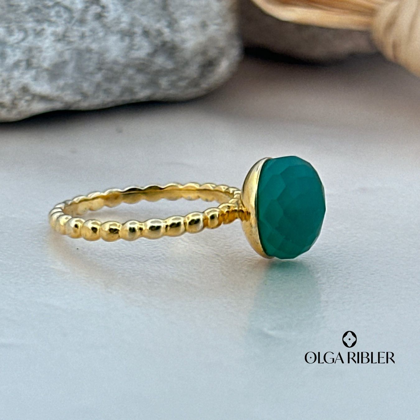 Olga Ribler Ringe: Silber Bubble-Ring mit grünem Onyx Grösse 52 – Neu (gemäss Beschreibung) aus Luzern von byolgaribleroutlet 5