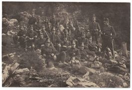 Soldaten bei Rast, Feldpost um 1910, Bataillon N° 44