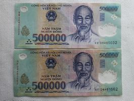 1 Mio Dong (2x 500'000 Dong Vietnam Noten)